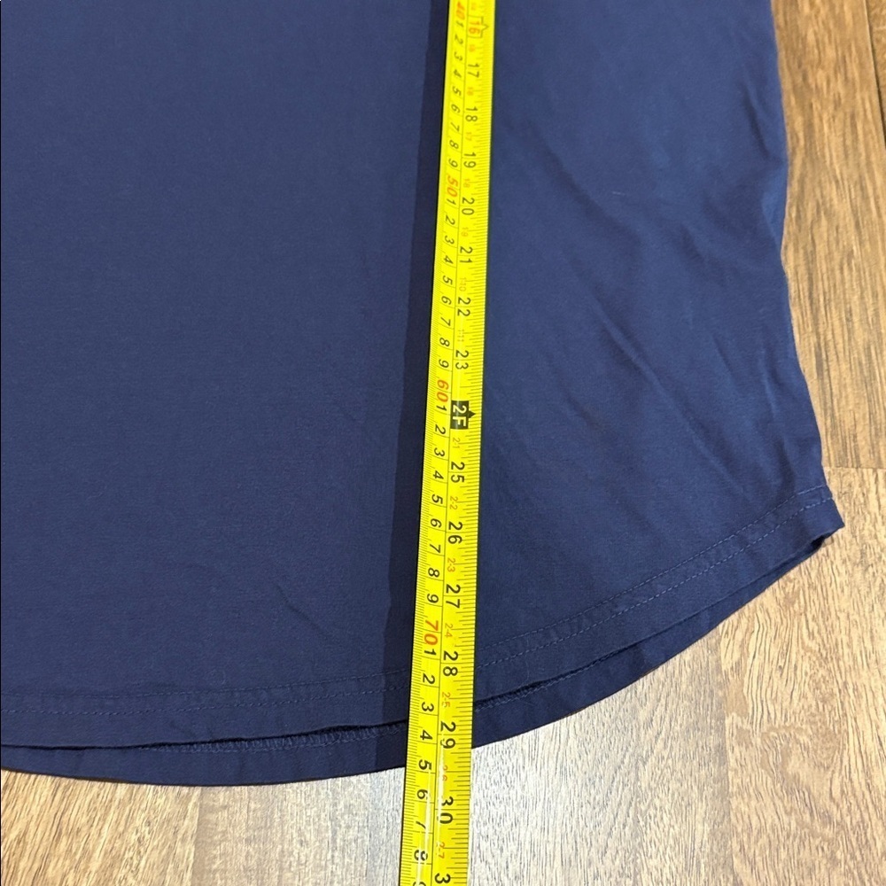 Goodlife Polo Shirt. Navy blue. Large. No buttons. Supima cotton - Picture 6 of 7